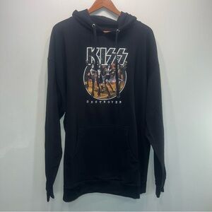 Kiss Destroyer Hoodie X INDEPENDENT TRADING CO Sz XXL Rock Band